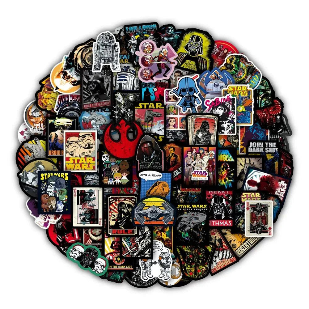 Star Wars Cartoon Sticker Set - Laptop Luggage Skateboard - Gapo Goods - Stickers