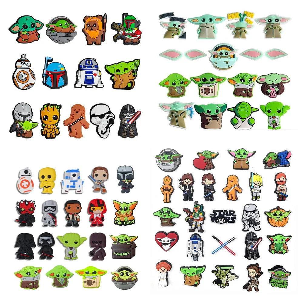 Star Wars Shoes Charms Cartoon Sandals Accessories Buckle Clogs - Gapo Goods - Charms