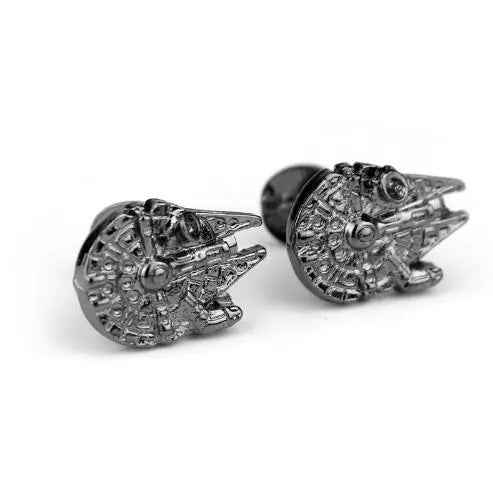 Millennium Falcon Cufflinks – Iconic Star Wars Vintage Metal Accessory Shirt
