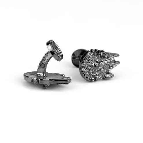 Millennium Falcon Cufflinks – Iconic Star Wars Vintage Metal Accessory Shirt