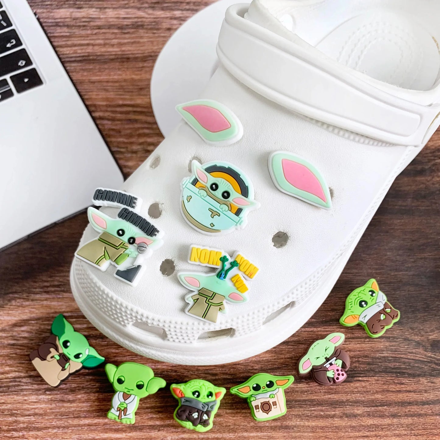 Star Wars Yoda Shoe Charm for Shoes Sandals Accessories - Gapo Goods - Charms
