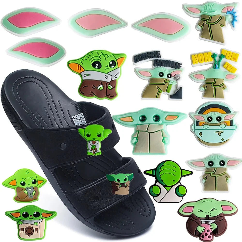 Star Wars Yoda Shoe Charm for Shoes Sandals Accessories - Gapo Goods - Charms