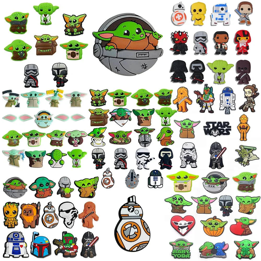 Star Wars Yoda Shoe Charm for Shoes Sandals Accessories - Gapo Goods - Charms