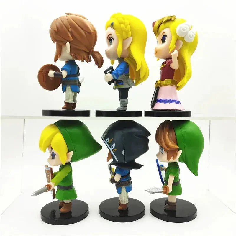 The Legend of Zelda 6 Pcs/Set 10cm Q Version Link Princess Zelda Figure Game Decoration Anime Ornaments Model Collection Dolls - Gapo Goods -
