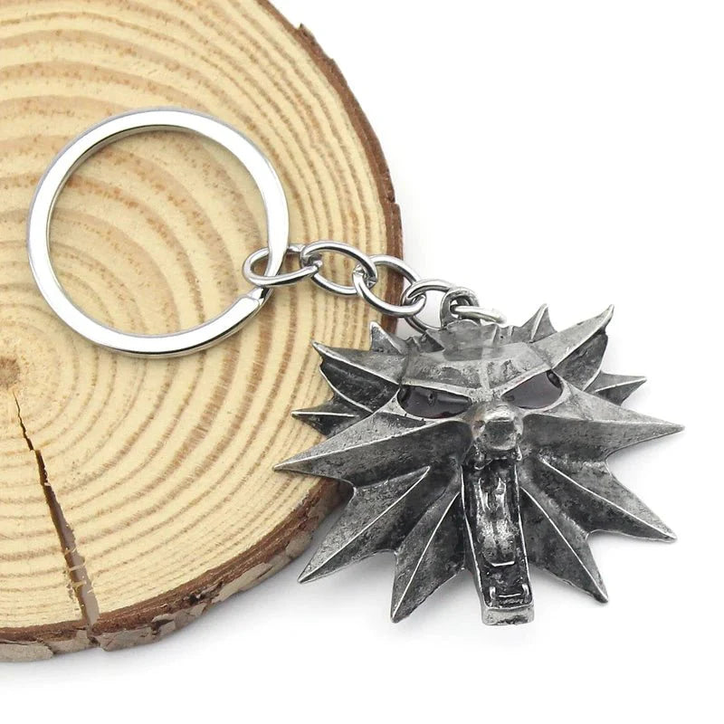 Witcher Wild Hunt Keychain Wolf Head - Gapo Goods -