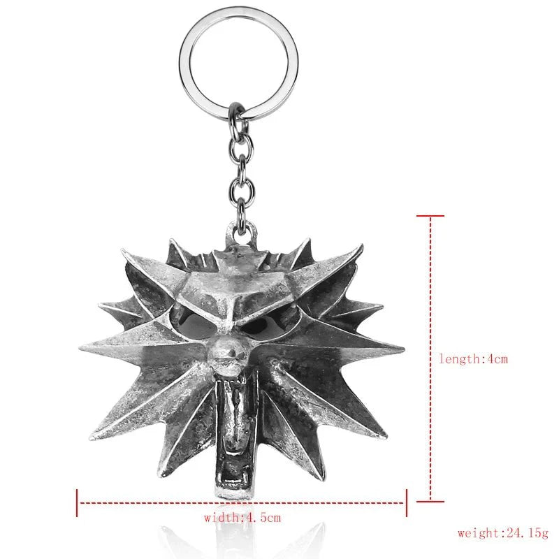 Witcher Wild Hunt Keychain Wolf Head - Gapo Goods -