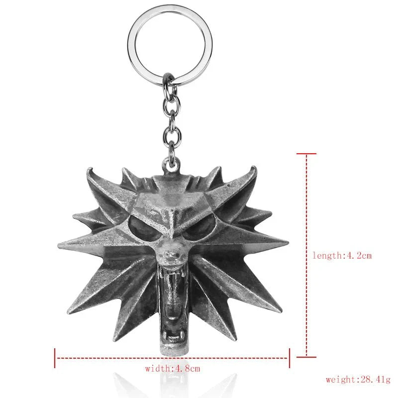 Witcher Wild Hunt Keychain Wolf Head - Gapo Goods -