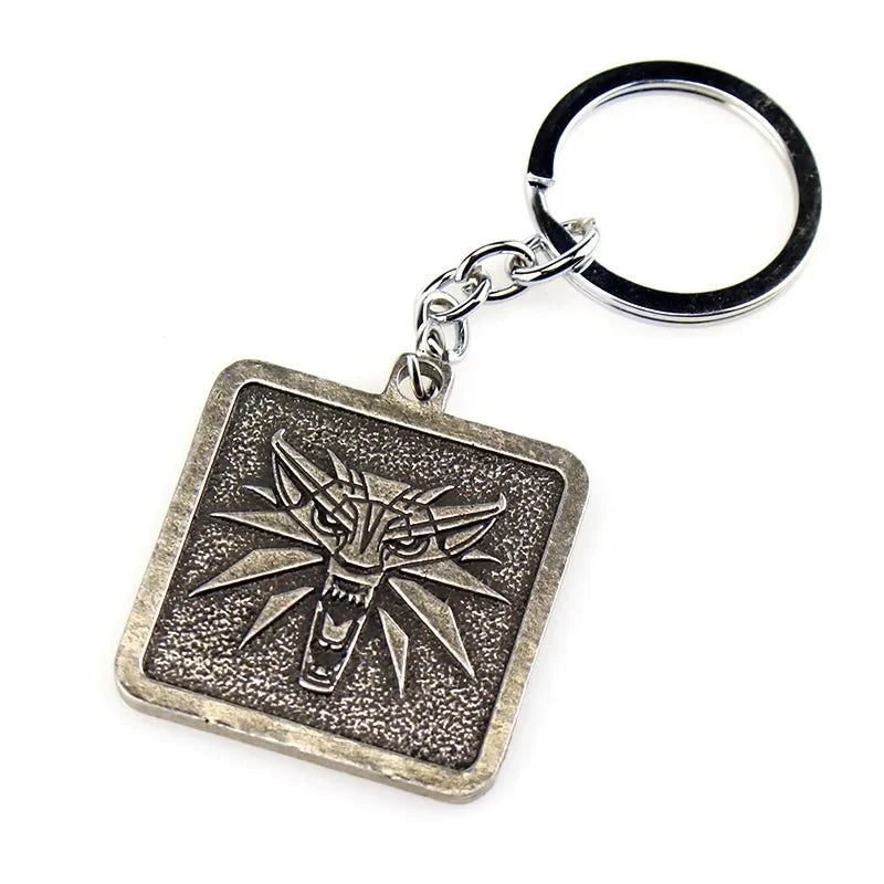 Witcher Wild Hunt Keychain Wolf Head - Gapo Goods -