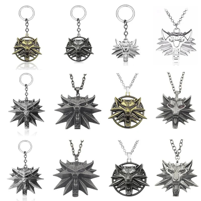 Witcher Wild Hunt Keychain Wolf Head - Gapo Goods -