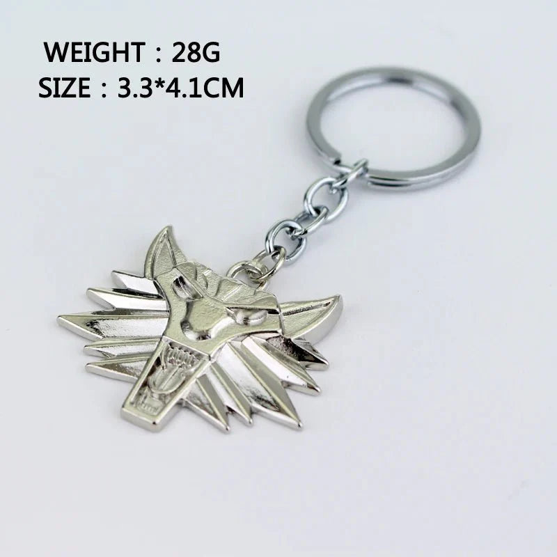 Witcher Wild Hunt Keychain Wolf Head - Gapo Goods -