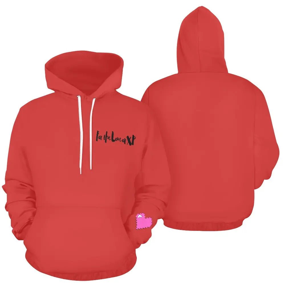 Women's Love XP Print Hoodie (Model H13) - Gapo Goods - Hoodies
