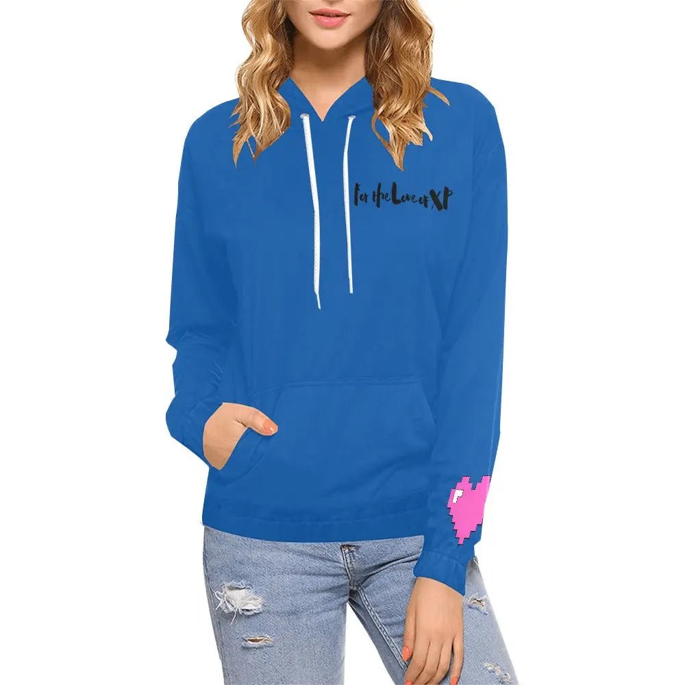 Women's Love XP Print Hoodie (Model H13) - Gapo Goods - Hoodies