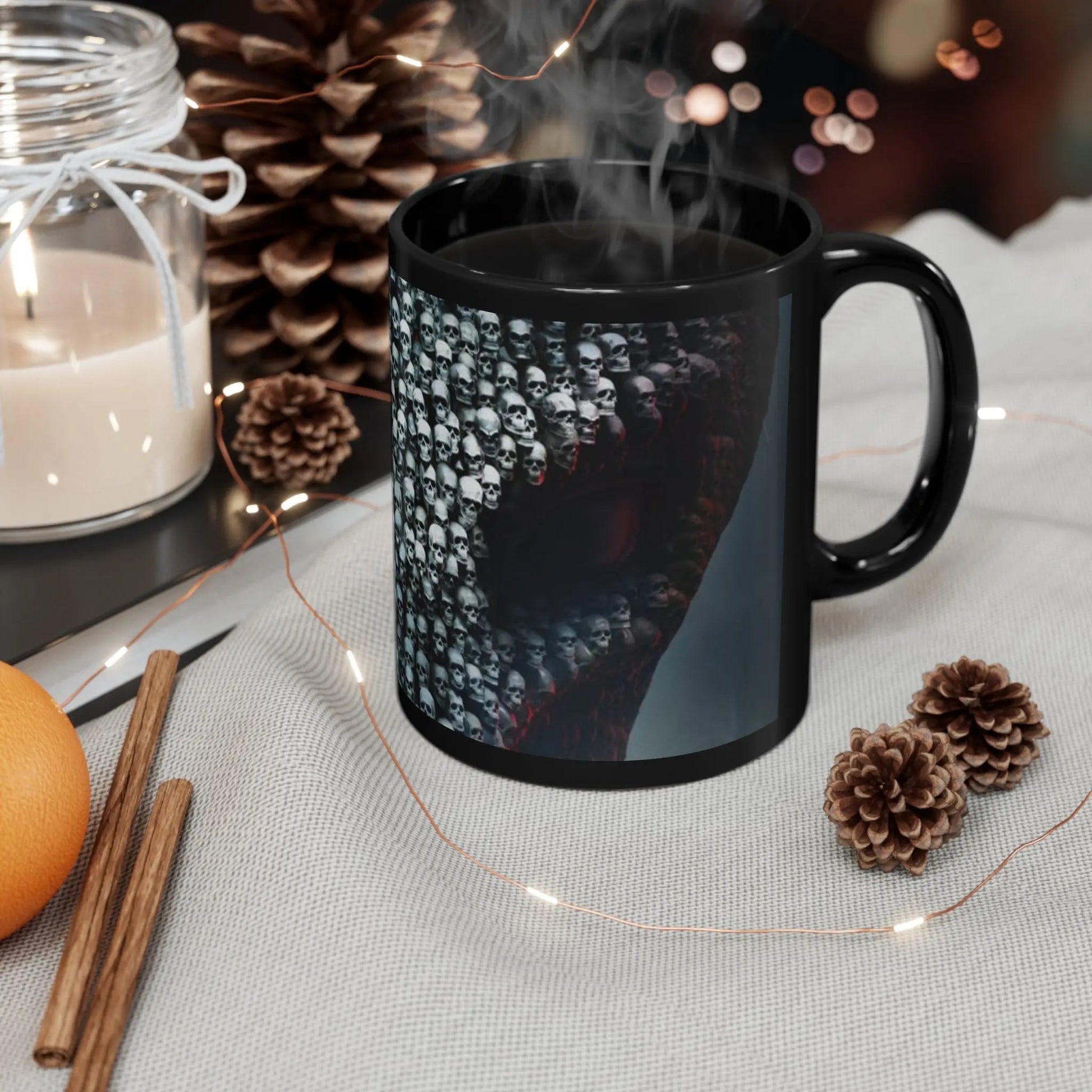 Ceramic Coffee Mug β 11 oz Black Ceramic Mug With Easy Grip Handle Mug