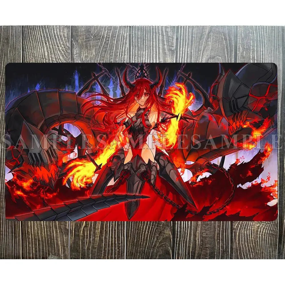 Yu-Gi-Oh Playmat Prisoner Princess of Fruitful Flames TCG Pad YGO Mat Yugioh Mat A CHINA
