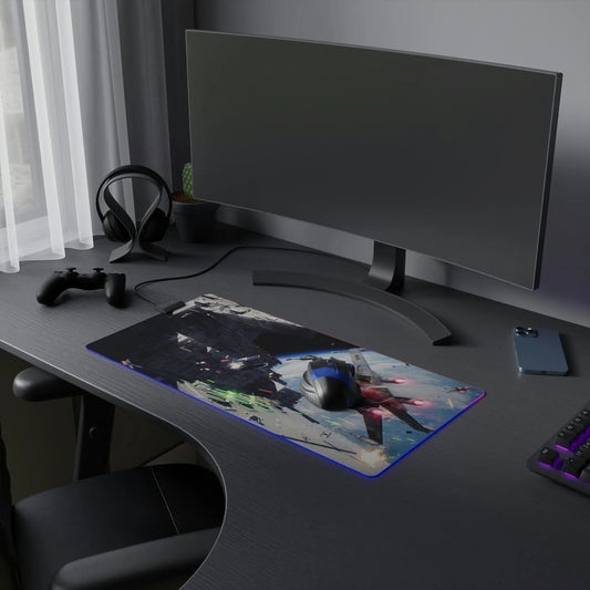 Gaming Room Brilliance Stormtrooper Style: Spruce Up Your Space with the Star Wars X-Wing LED RGB Mouse Pad Your Ultimate Gaming Prop Video Game Collectible and Game Room Accessory
