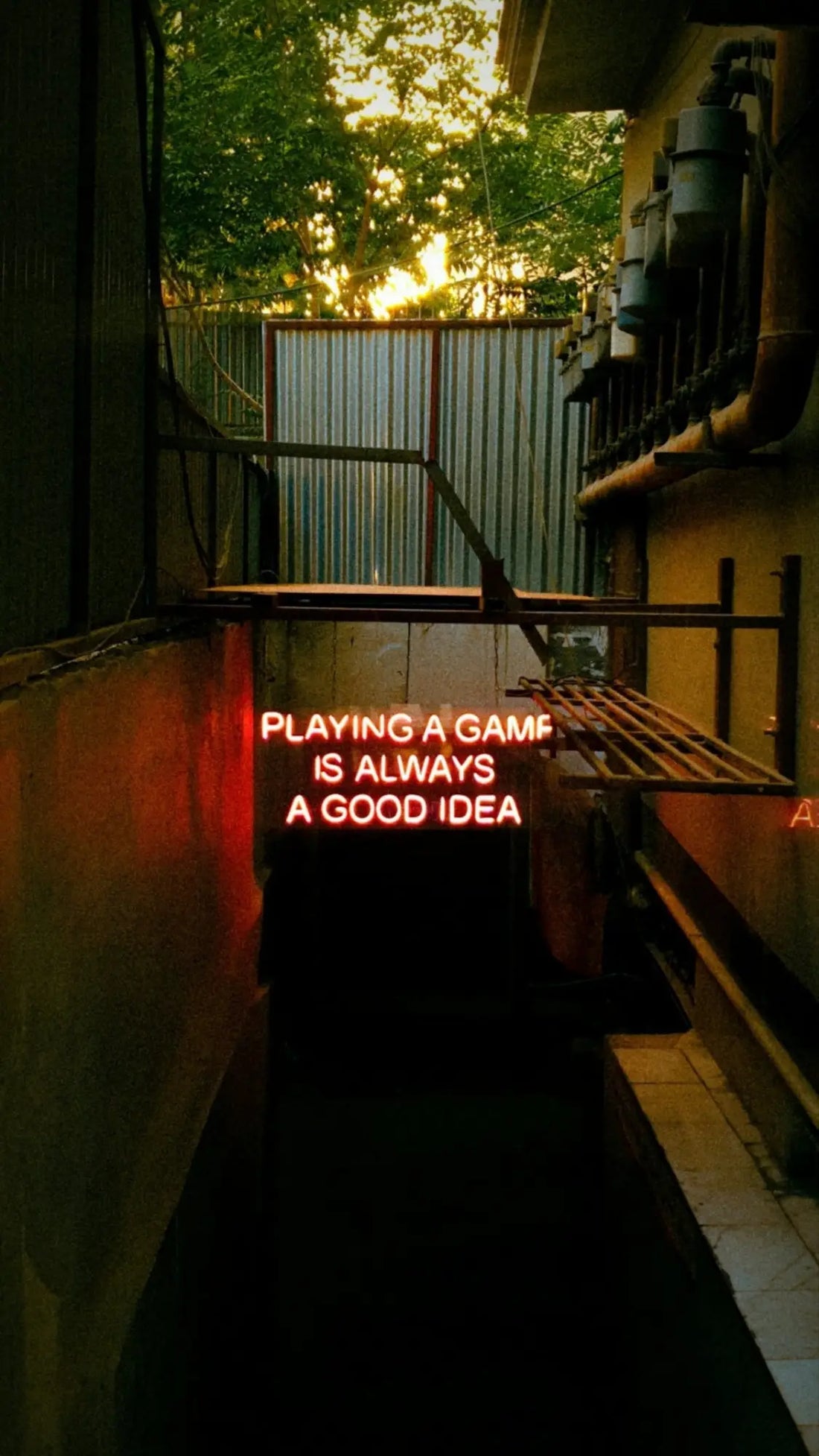 a sign on a building