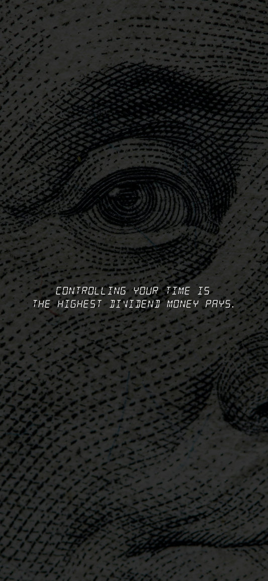 dollar bill portrait with overlaid quote