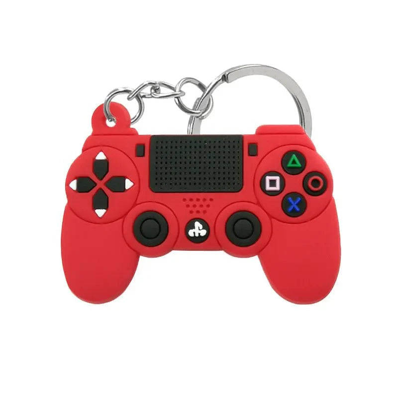 Red PlayStation 4 controller keychain, part of Gapo Goods game controller keychains