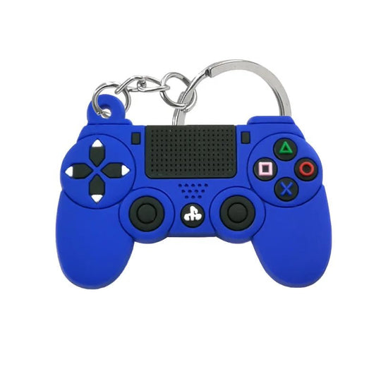 Blue PlayStation 4 controller keychain from Gapo Goods mini replica game controller keychains