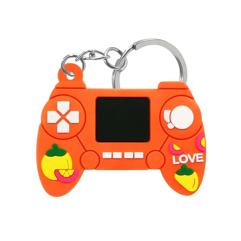 Orange game controller keychain mini replica with LOVE decoration for Gapo goods