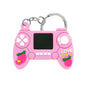 Pink game controller keychain with cherry and LOVE decor, part of Gapo goods collection