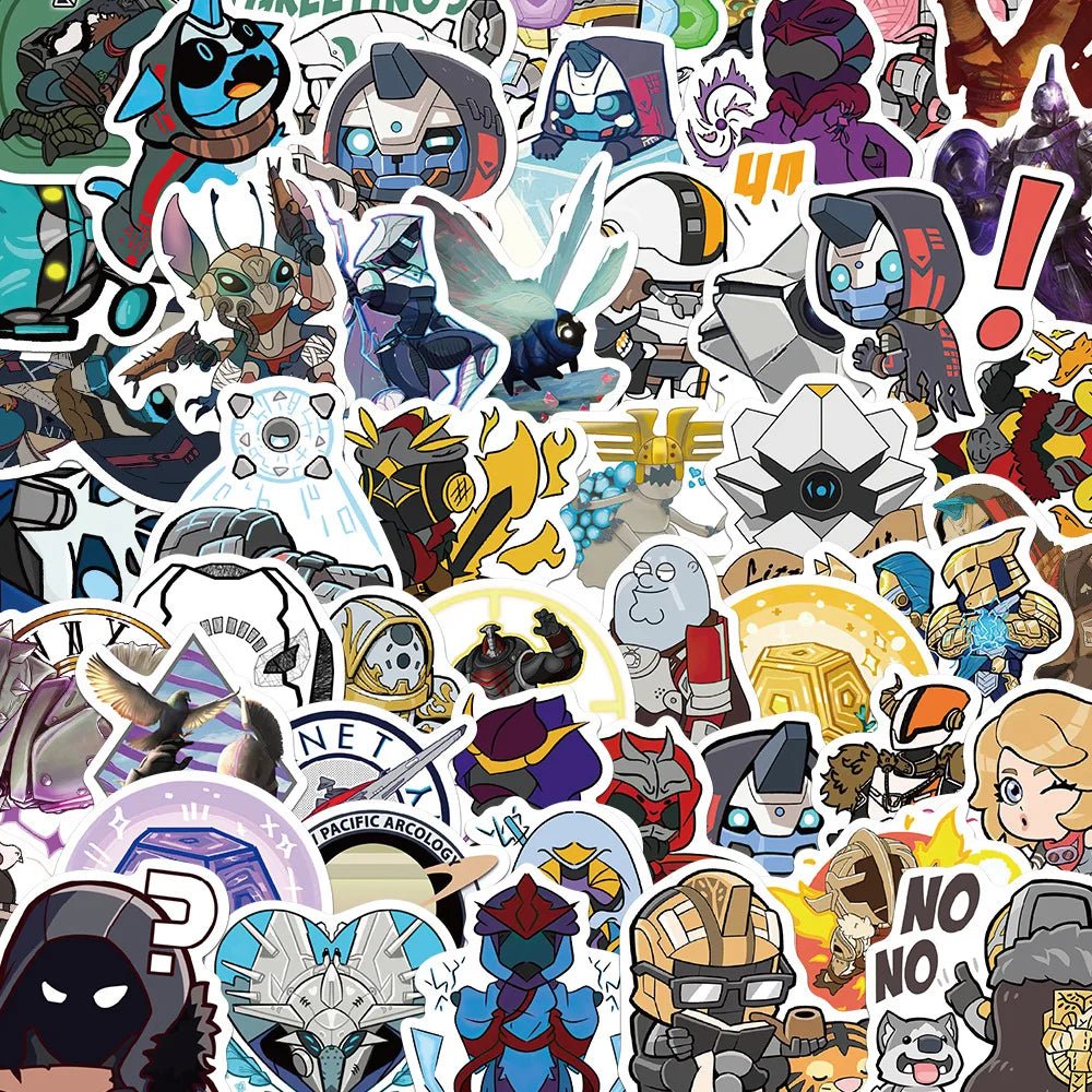 10/30/50pcs Popular Cartoon Game Destiny 2 Stickers Laptop, Luggage, Car, Fridge, Vinyl Decals - Gapo Goods - 