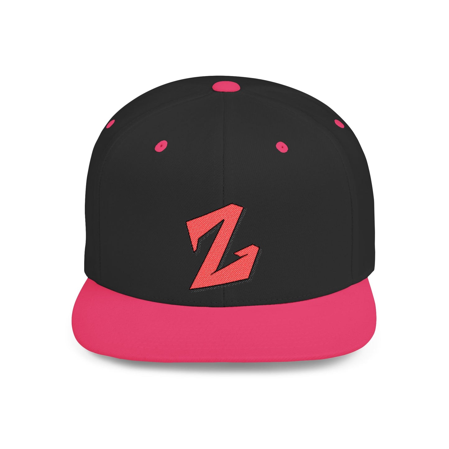 Custom Z-Embroidered Flat Bill Snapback Hat | Trendy Streetwear Accessory