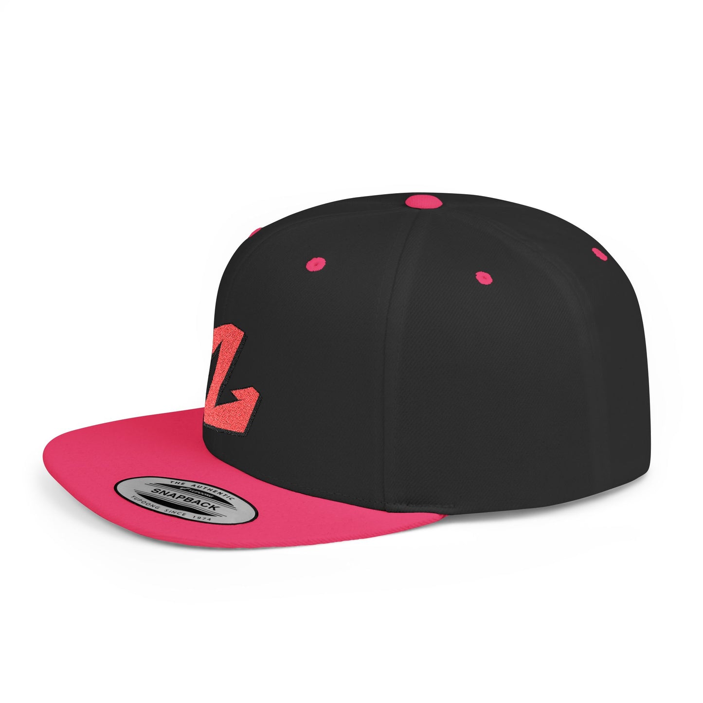Custom Z-Embroidered Flat Bill Snapback Hat | Trendy Streetwear Accessory