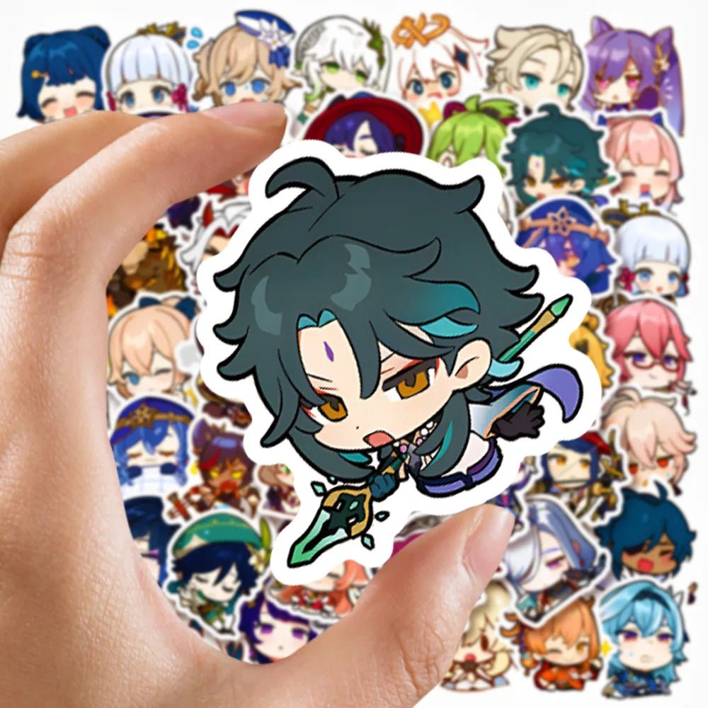 10/50pcs Cute Genshin Impact Stickers Anime - Gapo Goods - 