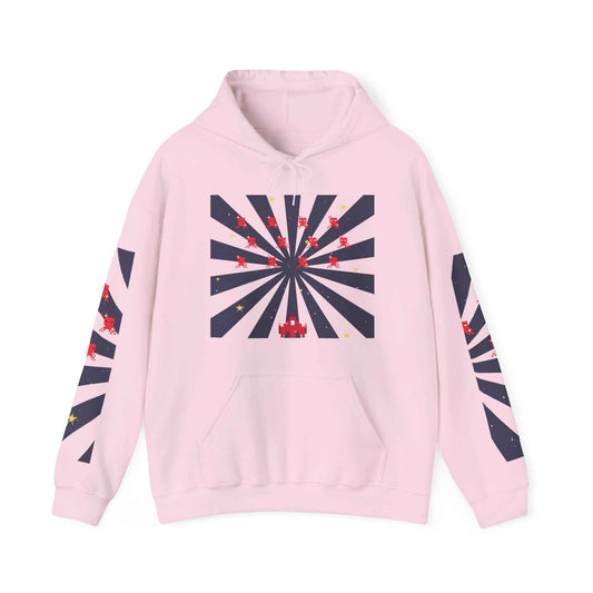 Heavy Blend Hoodie - Space Invaders Unisex Hooded Sweatshirt With Kangaroo Pocket Light Pink Hoodie
