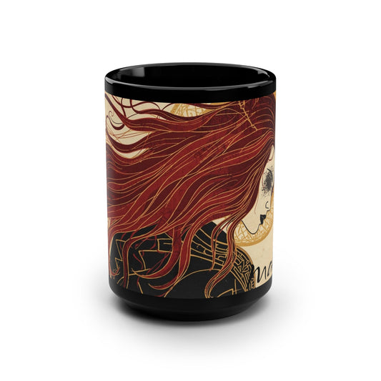 Elden Ring–Inspired Dark Fantasy Malenia Coffee Mug — 15oz Black Mug