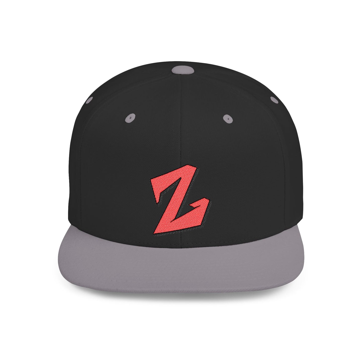 Custom Z-Embroidered Flat Bill Snapback Hat | Trendy Streetwear Accessory