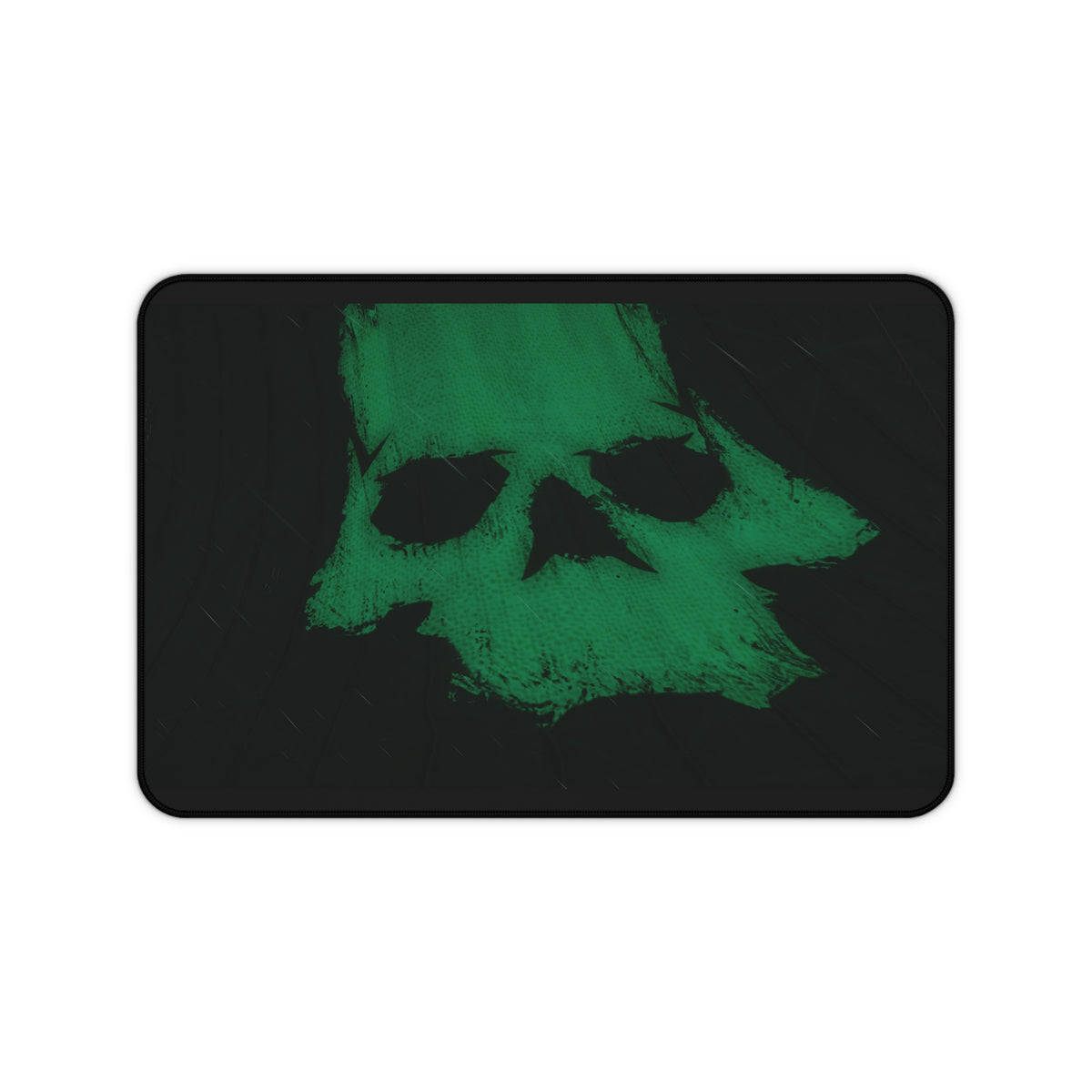 Green Brushstroke Skull Desk Mat — Pirate Gaming Mousepad