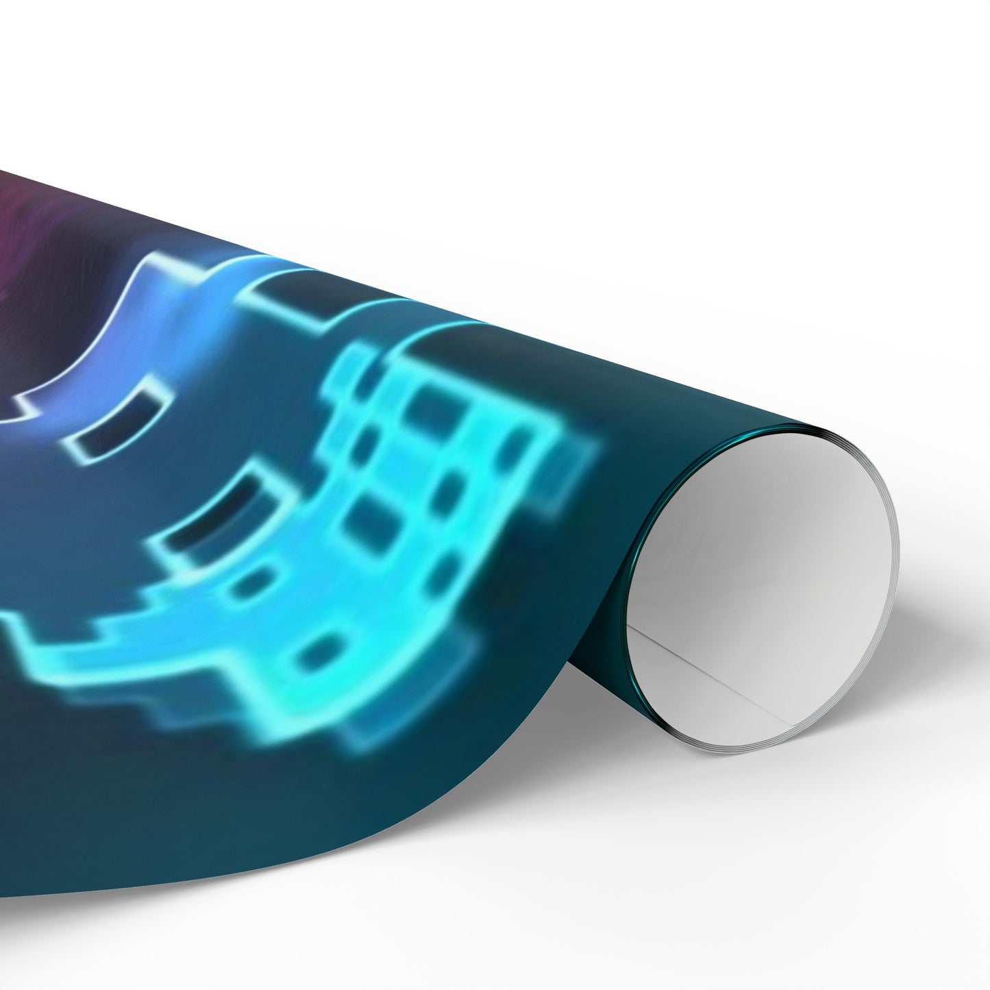 Neon Galaxy Retro Wrapping Paper Roll — Cosmic Arcade Gift Wrap