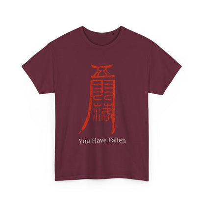 Camiseta — Diseño Gráfico 'Has Caído' Kanji Rojo (Estilo Gamer/Anime)