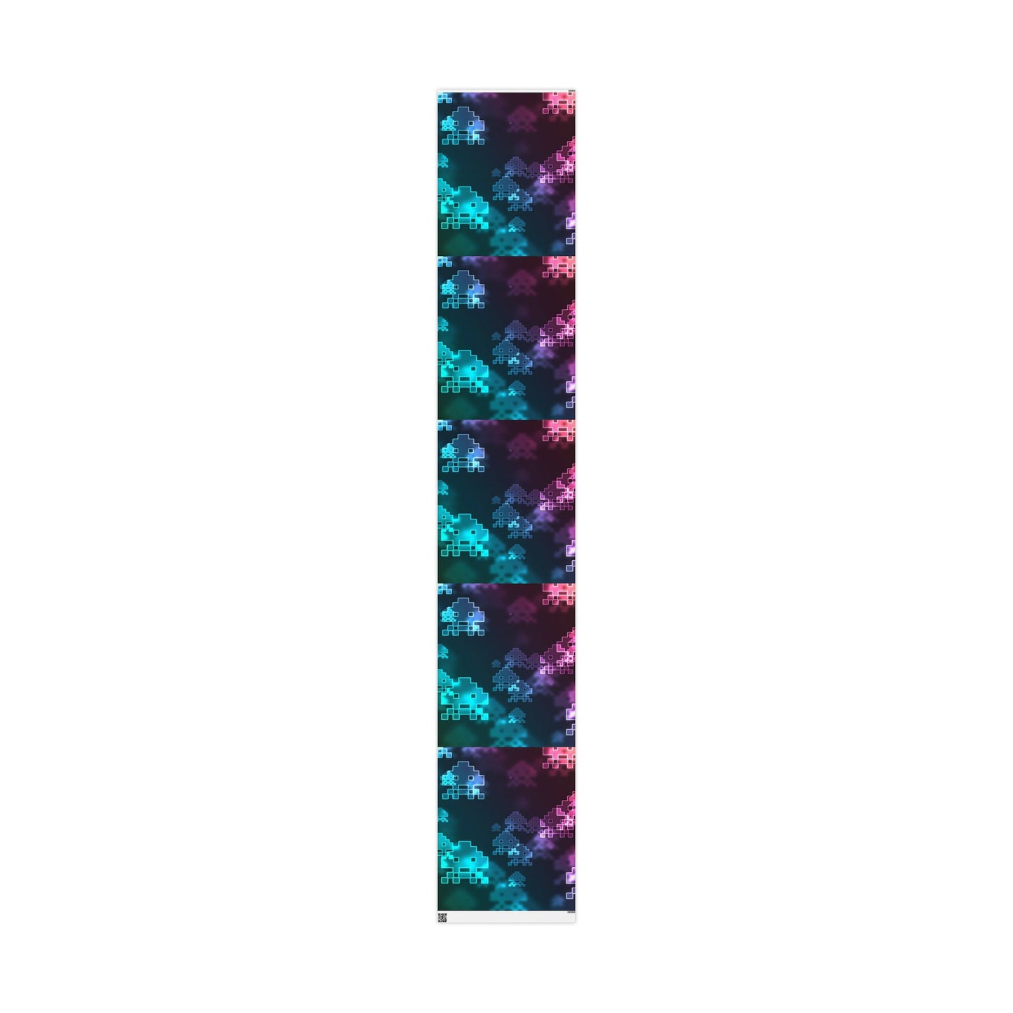 Neon Galaxy Retro Wrapping Paper Roll — Cosmic Arcade Gift Wrap