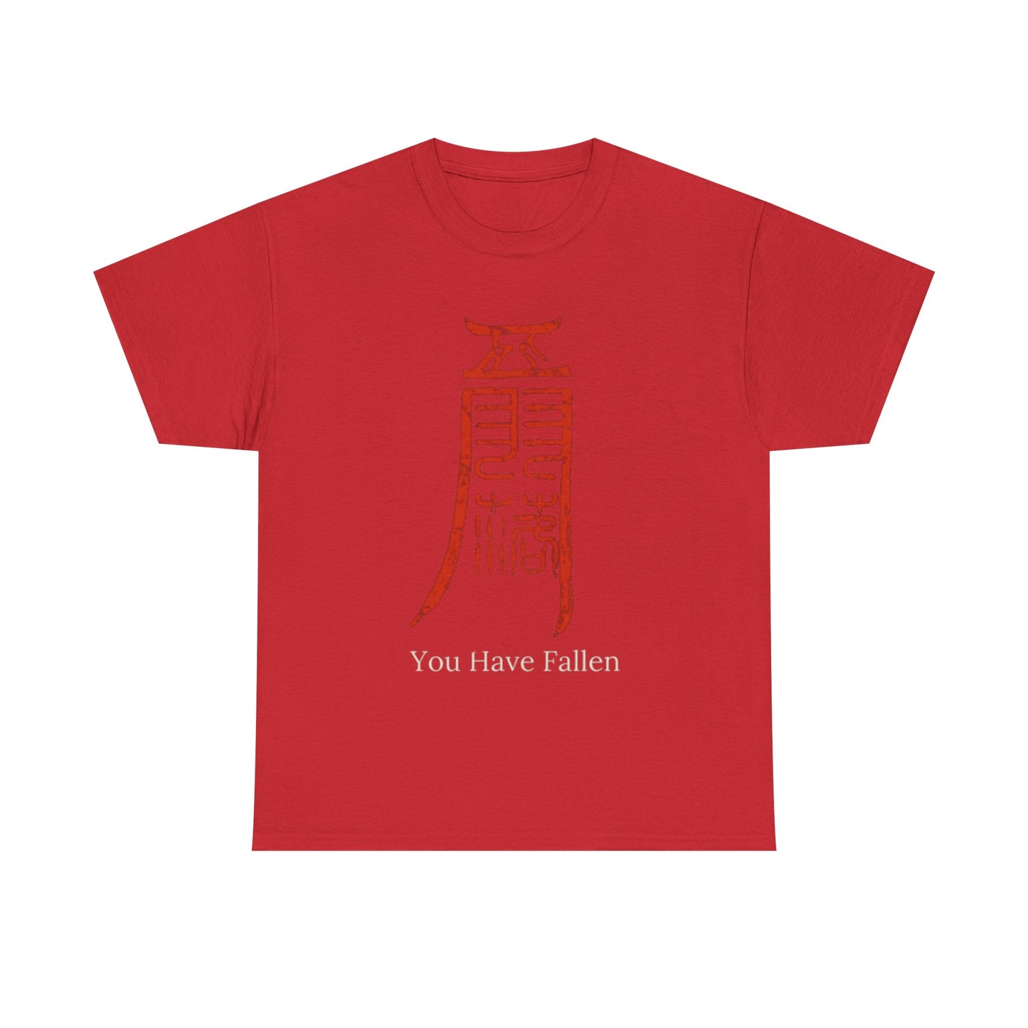Camiseta — Diseño Gráfico 'Has Caído' Kanji Rojo (Estilo Gamer/Anime)