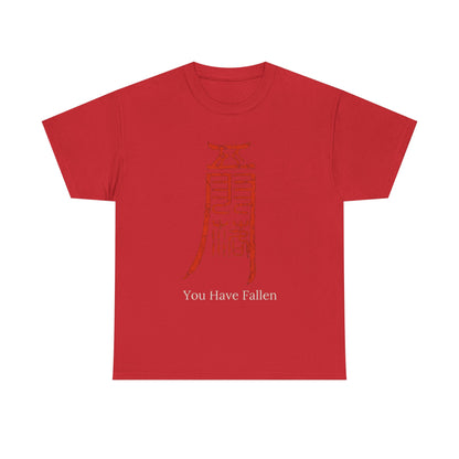 Camiseta — Diseño Gráfico 'Has Caído' Kanji Rojo (Estilo Gamer/Anime)