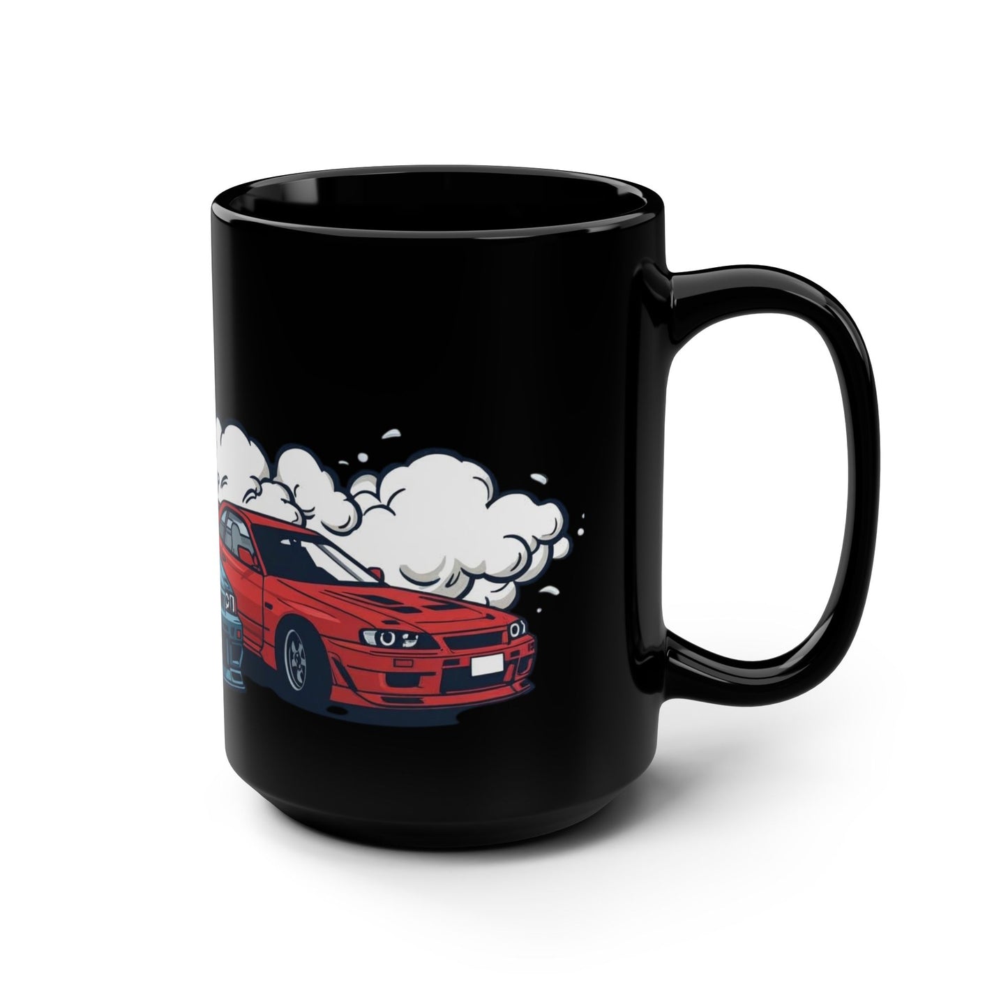 JDM Drift Cars 15oz Black Mug — Racing Enthusiast Coffee Cup