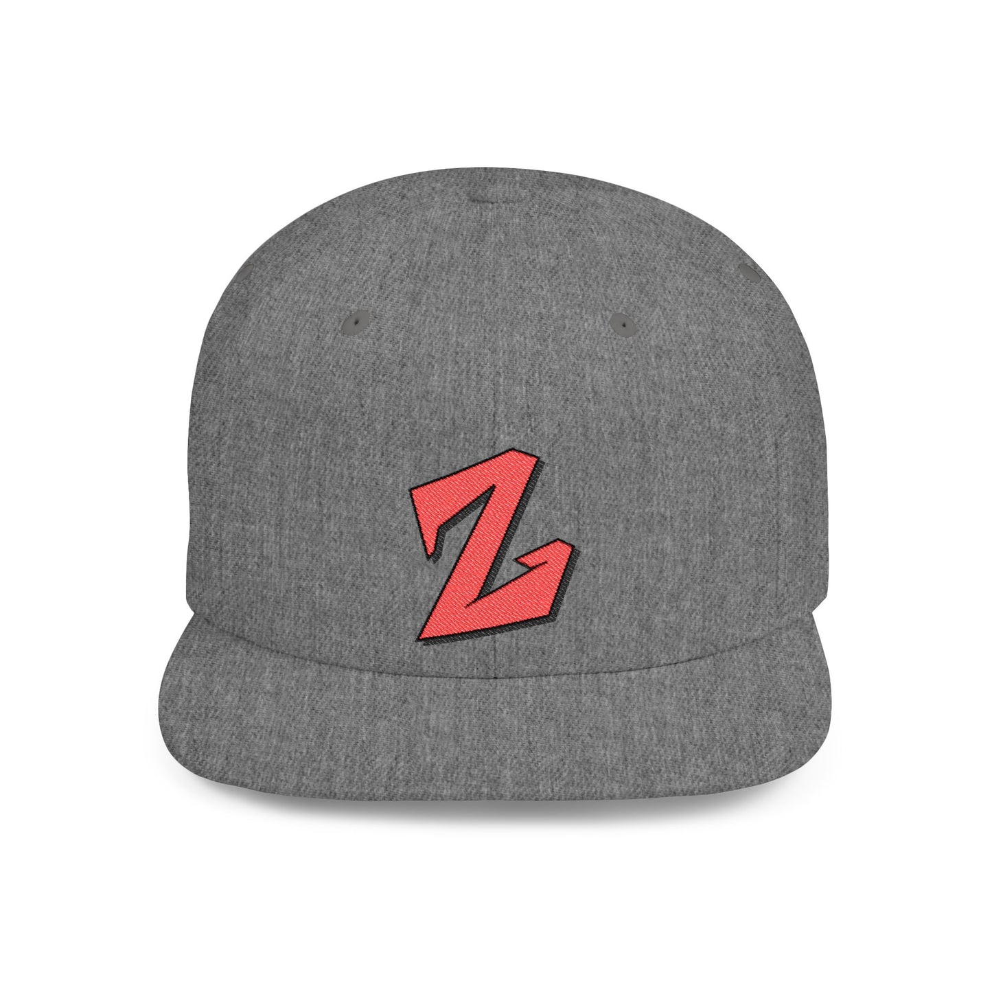 Custom Z-Embroidered Flat Bill Snapback Hat | Trendy Streetwear Accessory