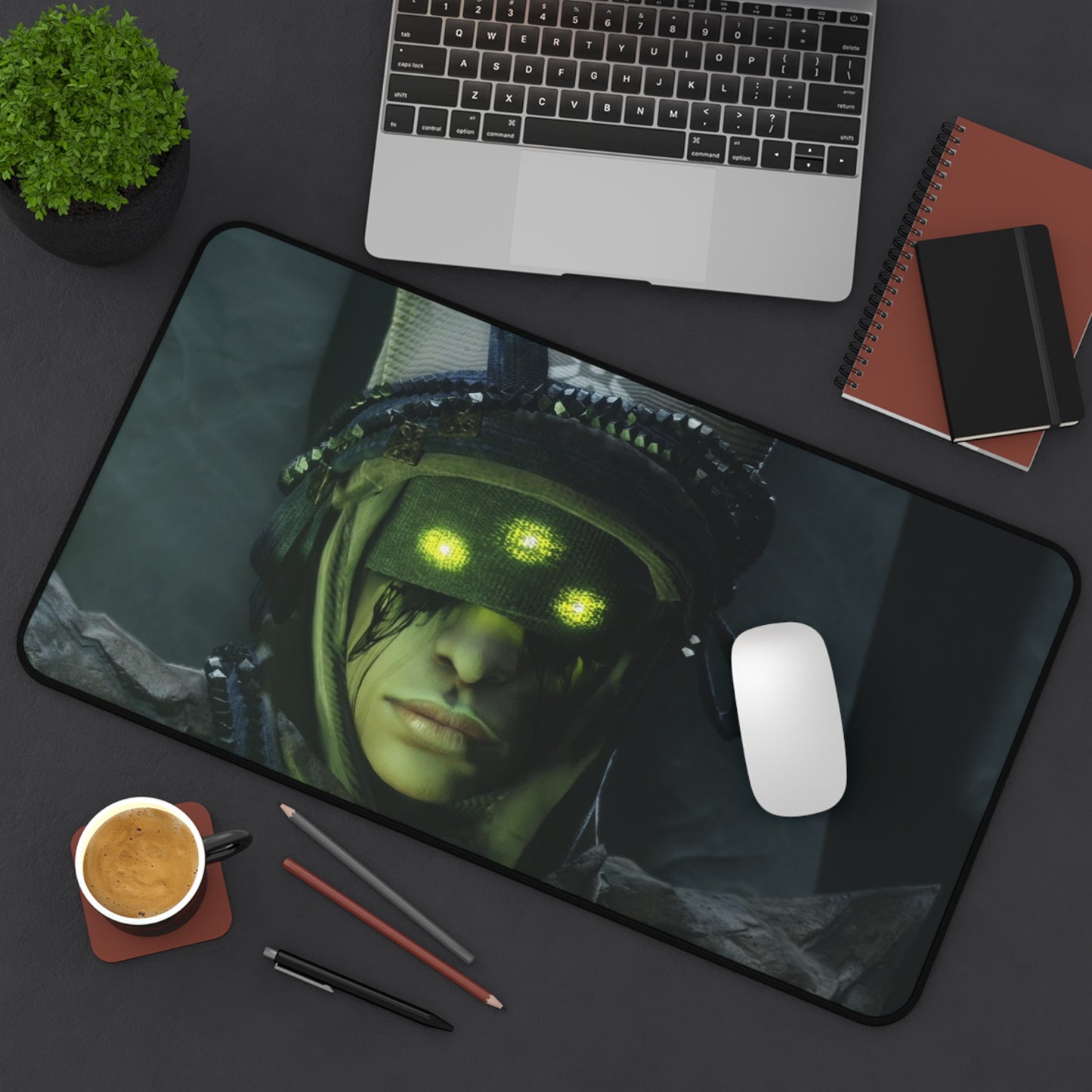 Neon Ranger Desk Mat — Night Vision Gaming Mouse Pad