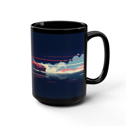 JDM Drift Car 15oz Black Mug — Racing Series Coffee Cup