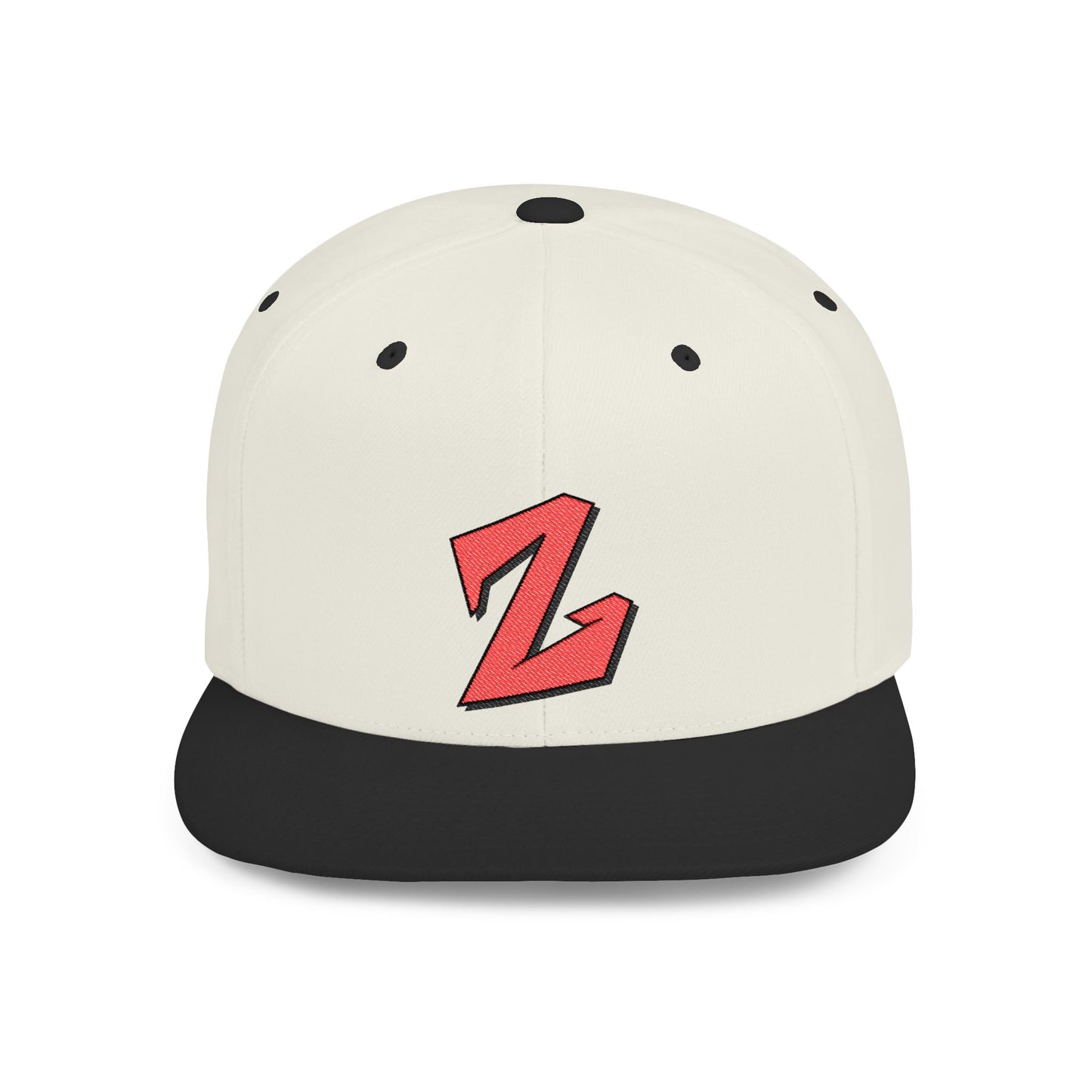 Custom Z-Embroidered Flat Bill Snapback Hat | Trendy Streetwear Accessory