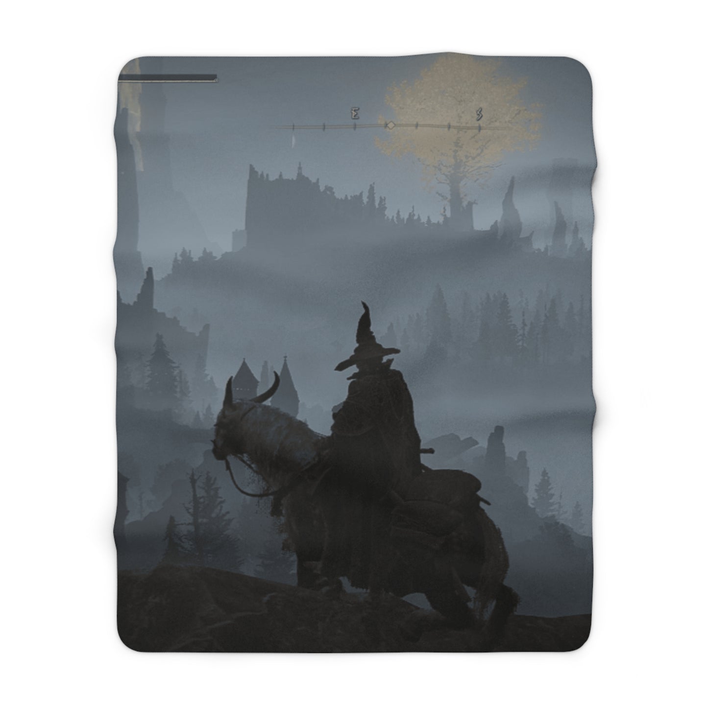 Mystical Forest Sherpa Fleece Blanket - Cozy Adventure Throw for Nature Lovers
