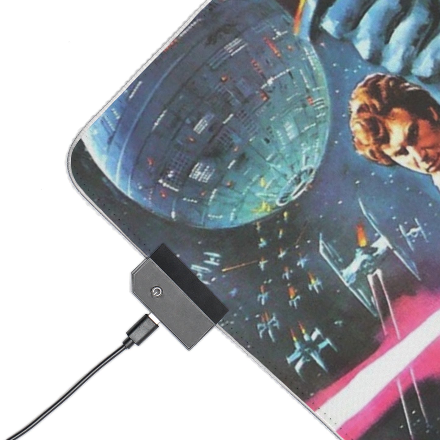 Star Wars LED Gaming Mouse Pad — Retro Poster RGB Desk Mat