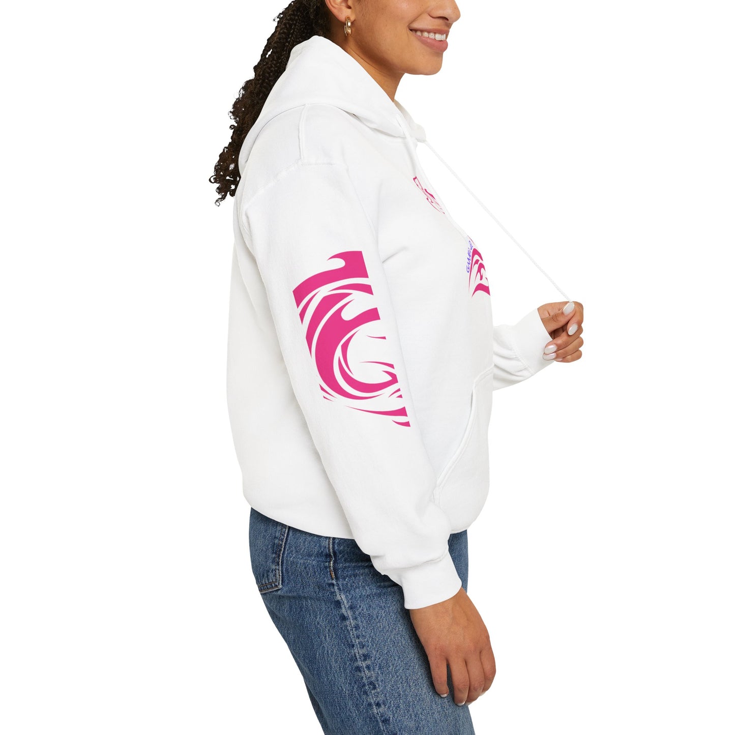 Gamer Girl Hoodie with sleeve printed Unisex Heavy Blend™ Hooded Sweatshirt