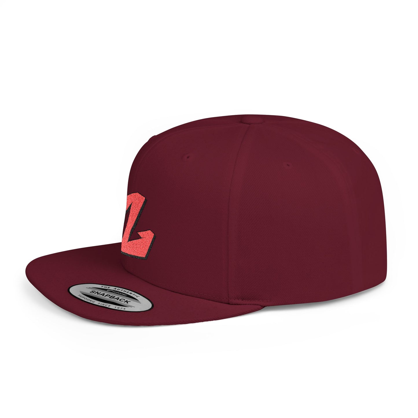 Custom Z-Embroidered Flat Bill Snapback Hat | Trendy Streetwear Accessory
