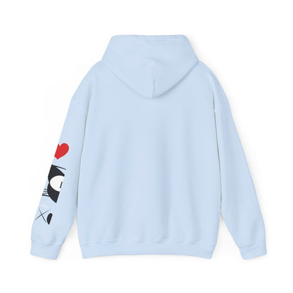 Gamer Girl Cat Happy Unisex Heavy Blend™ Hooded Sweatshirt