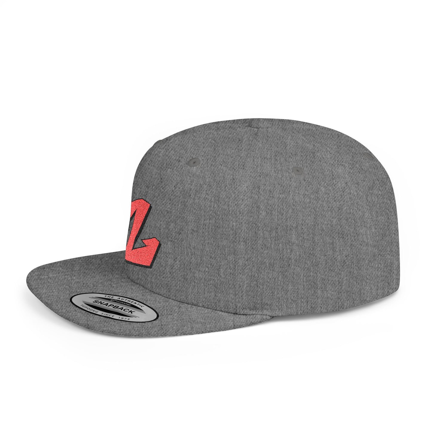 Custom Z-Embroidered Flat Bill Snapback Hat | Trendy Streetwear Accessory