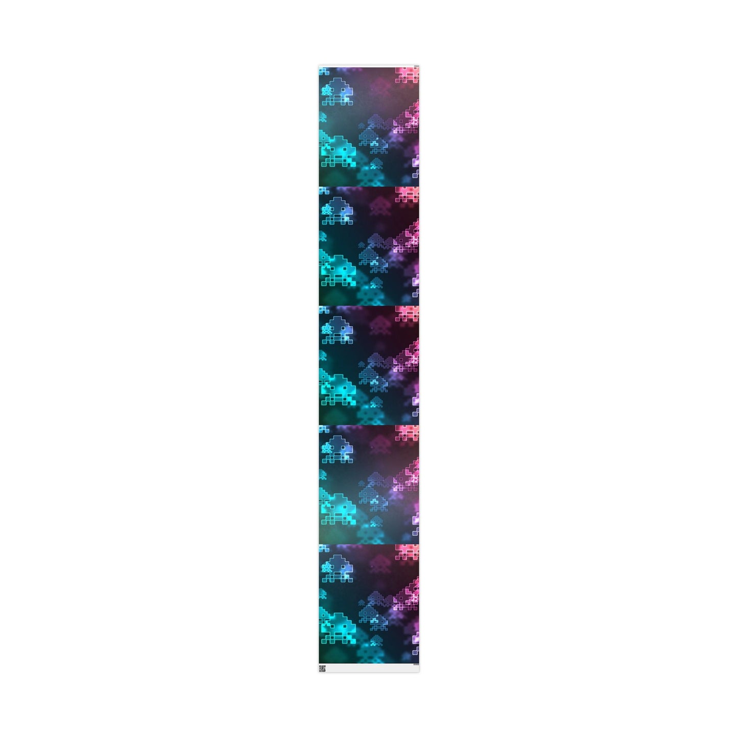 Neon Galaxy Retro Wrapping Paper Roll — Cosmic Arcade Gift Wrap